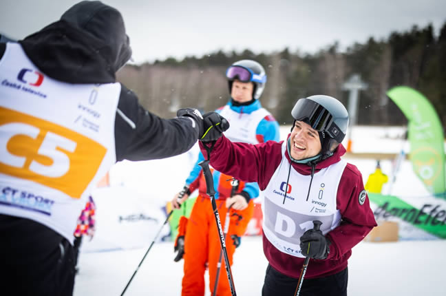 Lyžaři na akci S ČT sport na vrchol S ČT sport na vrchol